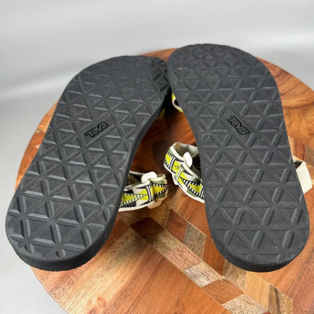 Teva Original Universal Geometric Sport Sandals Womens 10 Black Yellow 1010170